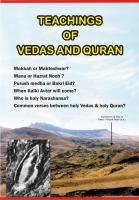 Teachings of Vedas and Quran is also available on: www.freeeducation.co.in (for free download)
